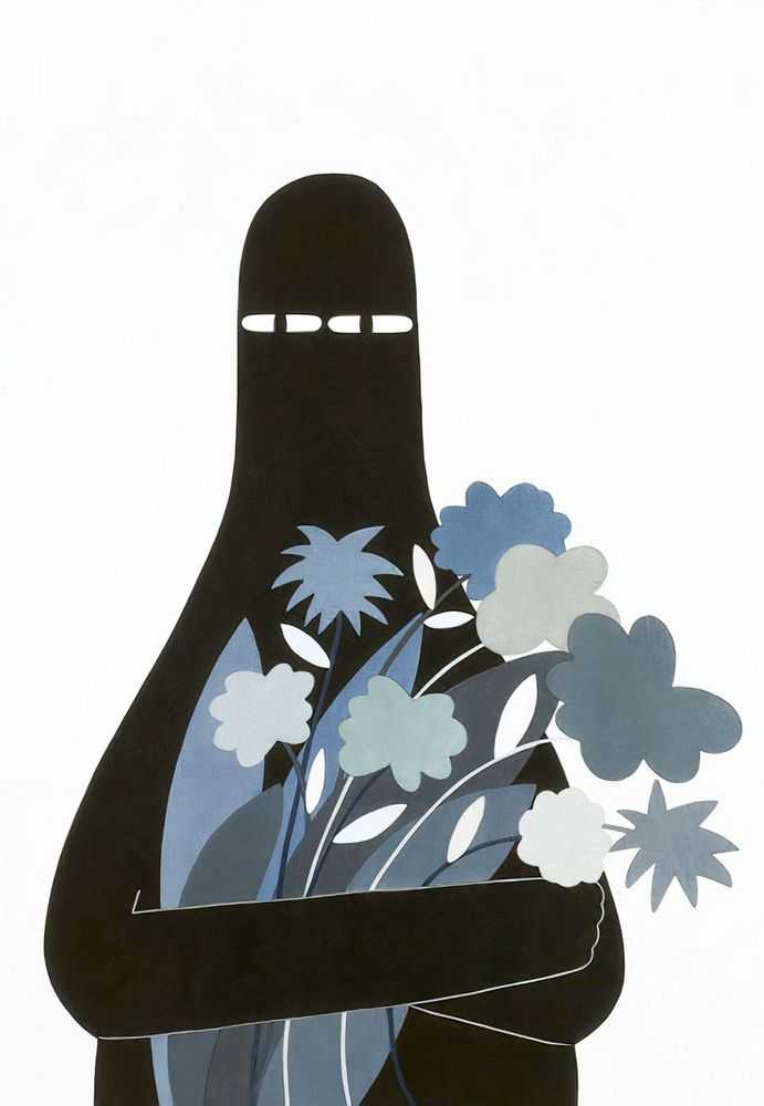 LY, ‘LUV with Gray Flowers’, 04-11-2022, Print, Woodcut, The Adachi Institute of Woodcut Prints, Numbered