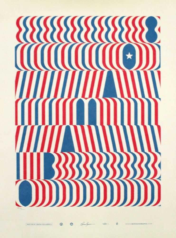Lance Wyman, ‘Obama 08’, 2008, Print, Paper slight imperfections with the screen printing, Obamas campaign website, Numbered