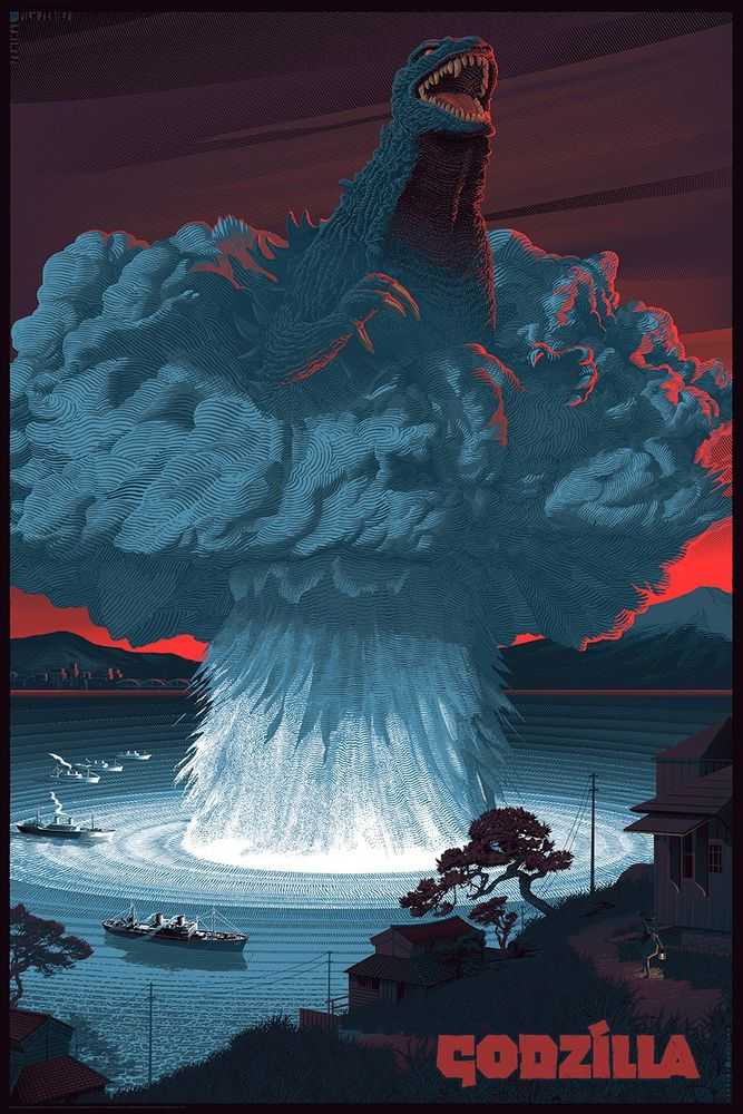 Laurent Durieux, ‘Godzilla’, 2015, Print, Screen Print, Dark Hall Mansion, 