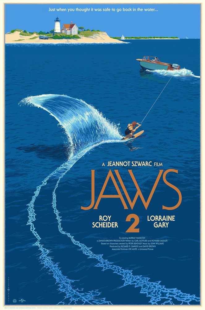 Laurent Durieux, ‘Jaws 2’, 2017, Print, Screen Print, Mondo, Numbered