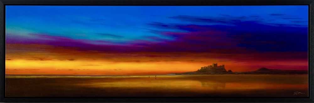 Lawrence Coulson, ‘Sunrise, Bamburgh (Boutique Edition)’, 2024, Print, Fine Art Print, Castle Fine Art, Numbered, Framed