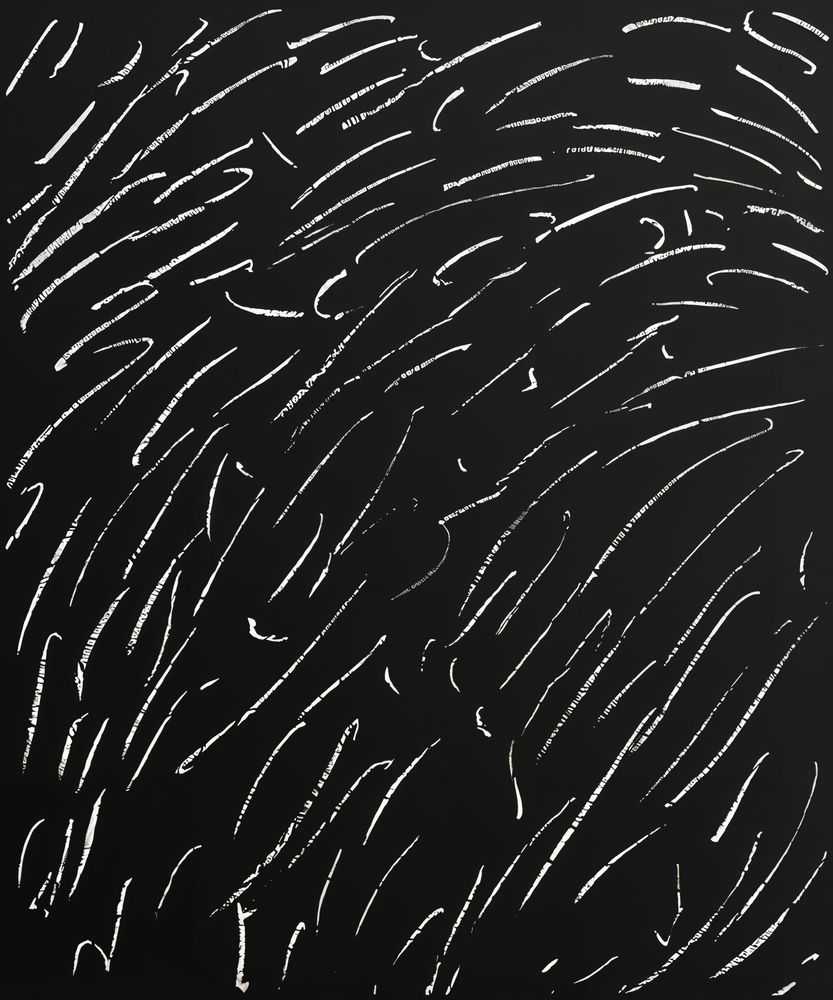 Lee Bae, ‘White Line’, 2022, Print, Serigraphy on black paper, null, Numbered