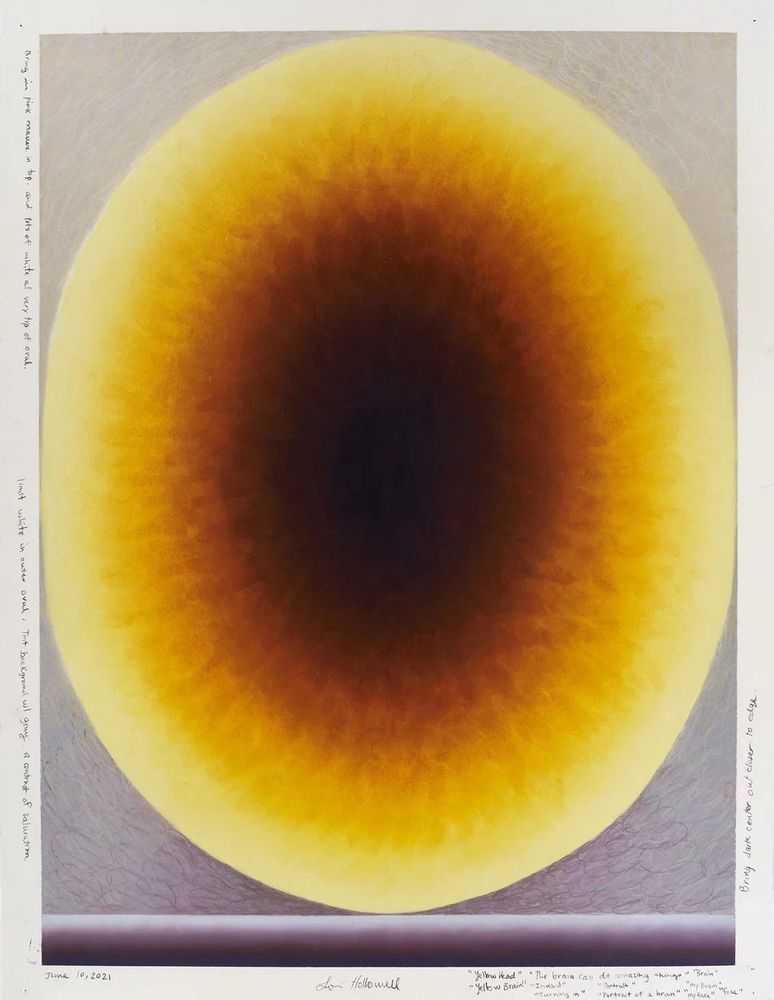 Loie Hollowell, ‘Yellow Brain’, 2022, Print, Embossed Silkscreen on Somerset 300gsm, Phaidon, Numbered