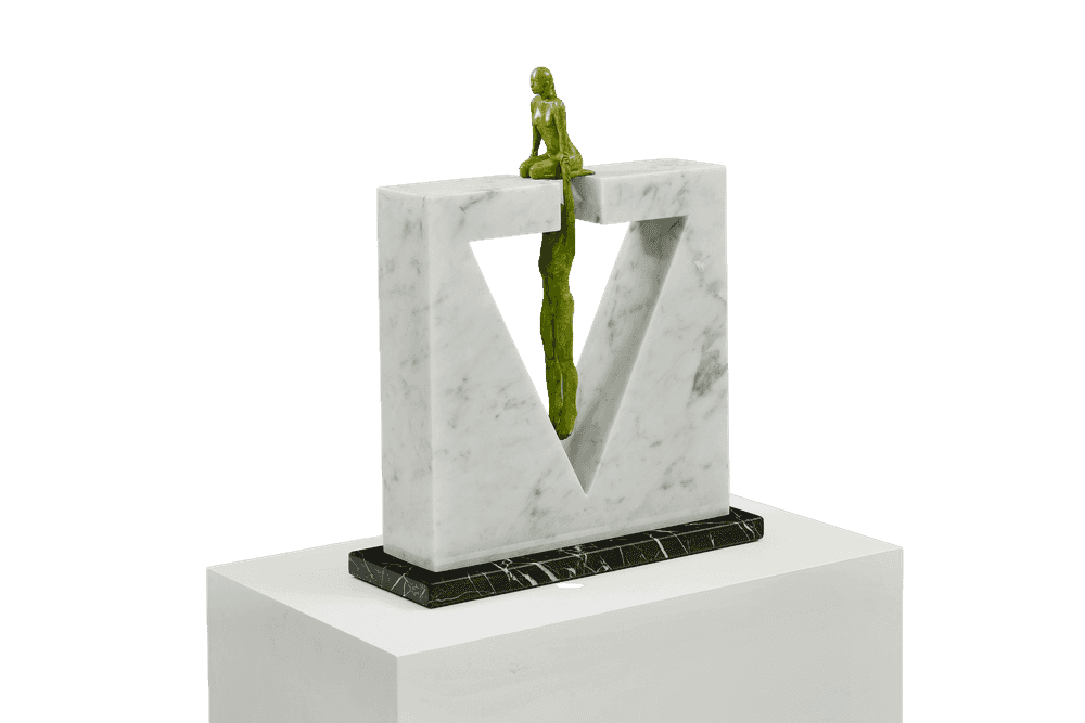 Lorenzo Quinn, ‘Gravity Female (bronze and marble)’, 2019, Sculpture, Bronze and marble, Castle Fine Art, Numbered