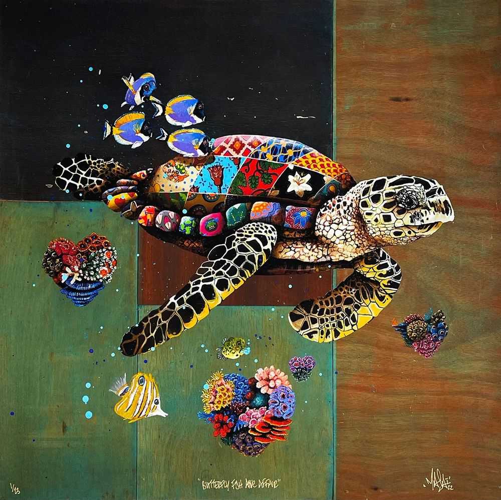 Louis Masai, ‘Turtle Love Affair: Butterfly Fish’, 2022, Print, Archival pigment print on deckled edge 330gsm, null, Numbered