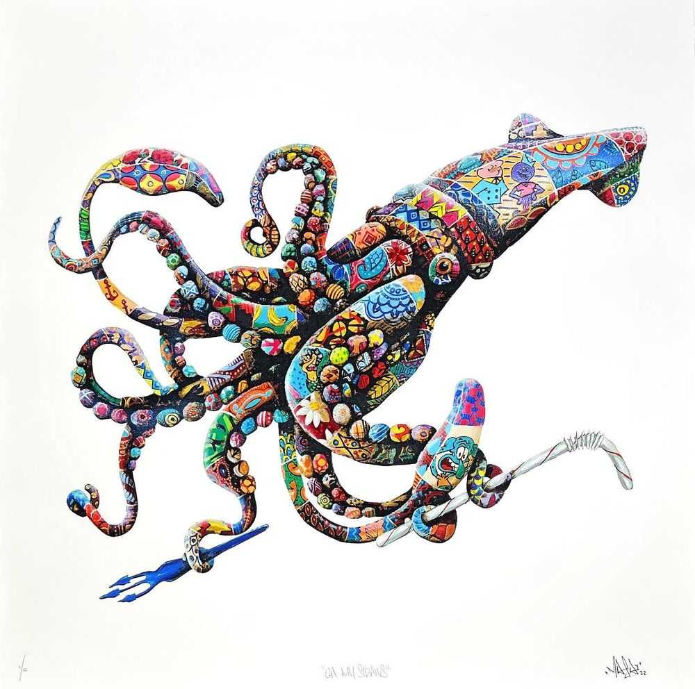 Louis Masai, ‘We're Stuffed (Squiddly Diddly)’, 2022, Print, 23 Colour Screen Print on 330gsm Somerset Paper, Graffiti Prints, Numbered