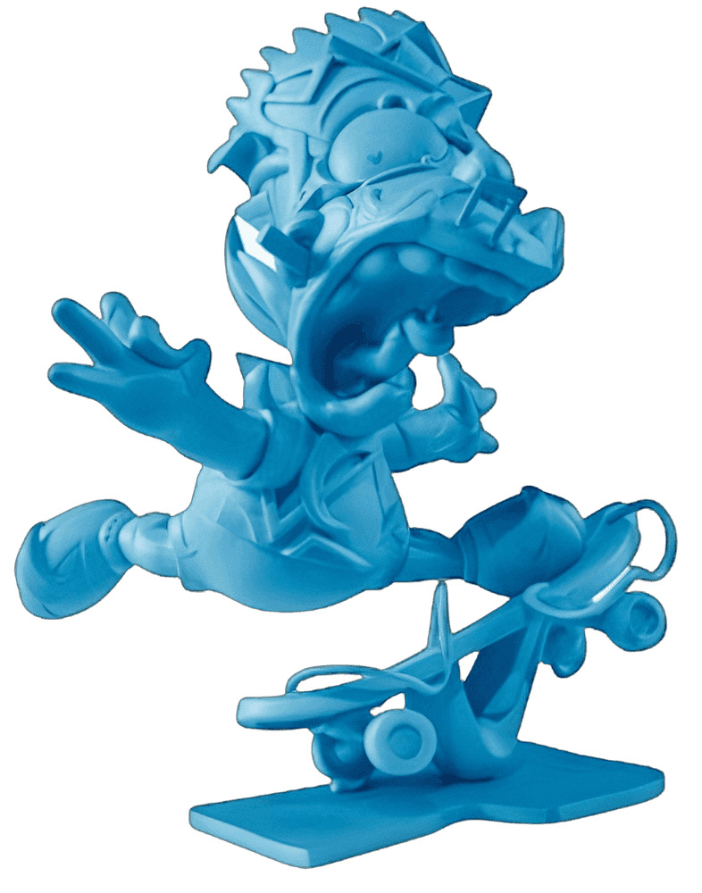 Louis de Guzman, ‘Elevate (Blue)’, 20-07-2019, Sculpture, Hand Painted Vinyl + PVC with Steel Base Plate, The Curative, 