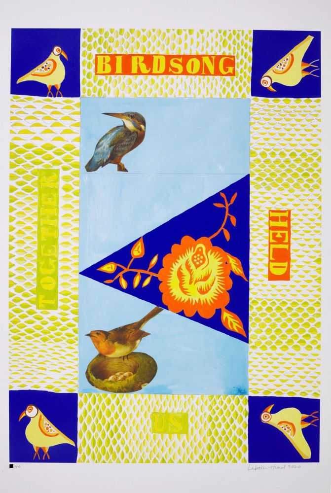 Lubaina Himid, ‘Birdsong Held Us Together’, 12-03-2021, Print, Lithograph, The Hepworth Wakefield, Numbered