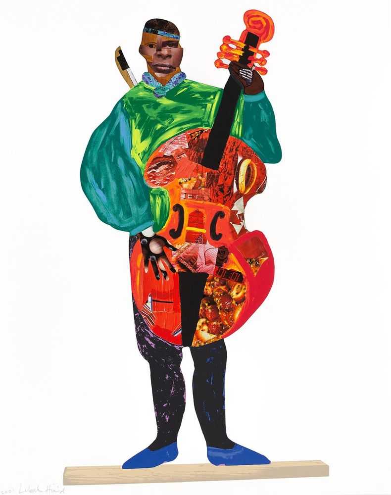 Lubaina Himid, ‘Naming the Money: Kwesi, 2004/2021’, 2021, Print, 21 Colour Screenprint and Inkjet on Somerset Enhanced Radiant White Satin 330gsm, Counter Editions, Numbered, Dated