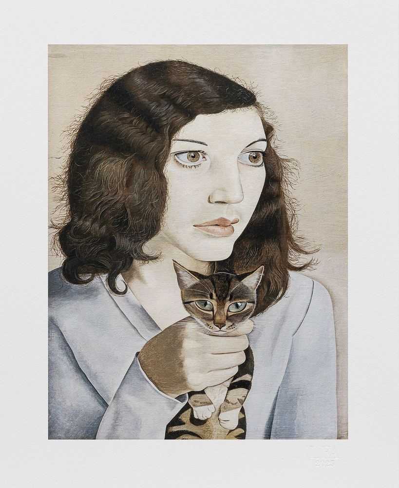 Lucian Freud, ‘Girl with a Kitten, 1947’, 2025, Print, Archival pigment print on 310gsm Hahnemühle German Etching paper, null, 