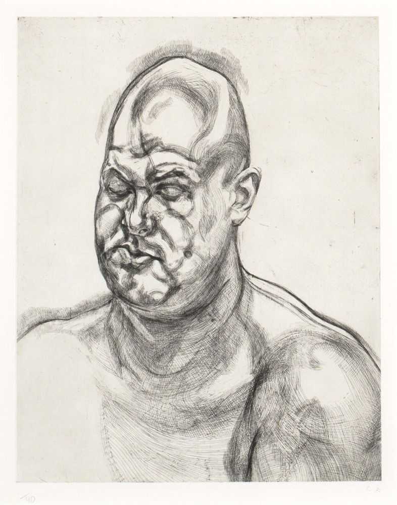 Lucian Freud, ‘Large Head’, 1993, Print, Etching, Matthew Marks Gallery, 