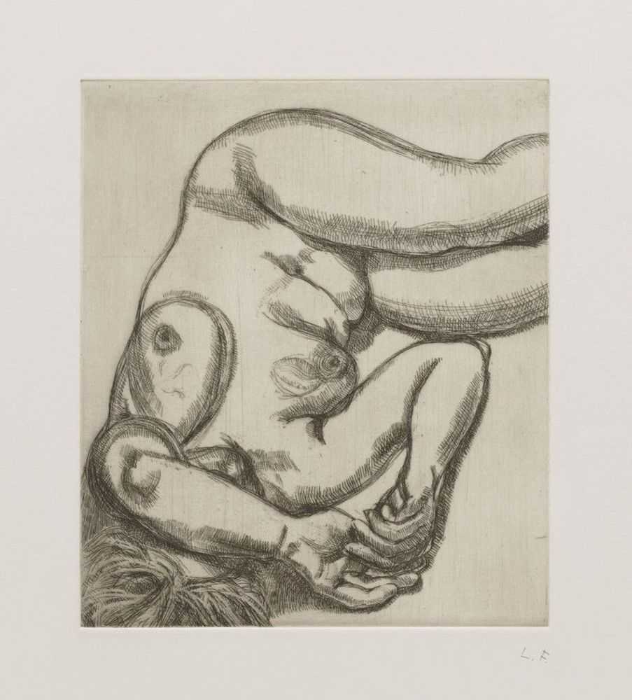 Lucian Freud, ‘Woman on a Bed’, 1992, Print, Etching on Somerset Satin White paper, Matthew Marks Gallery, Numbered