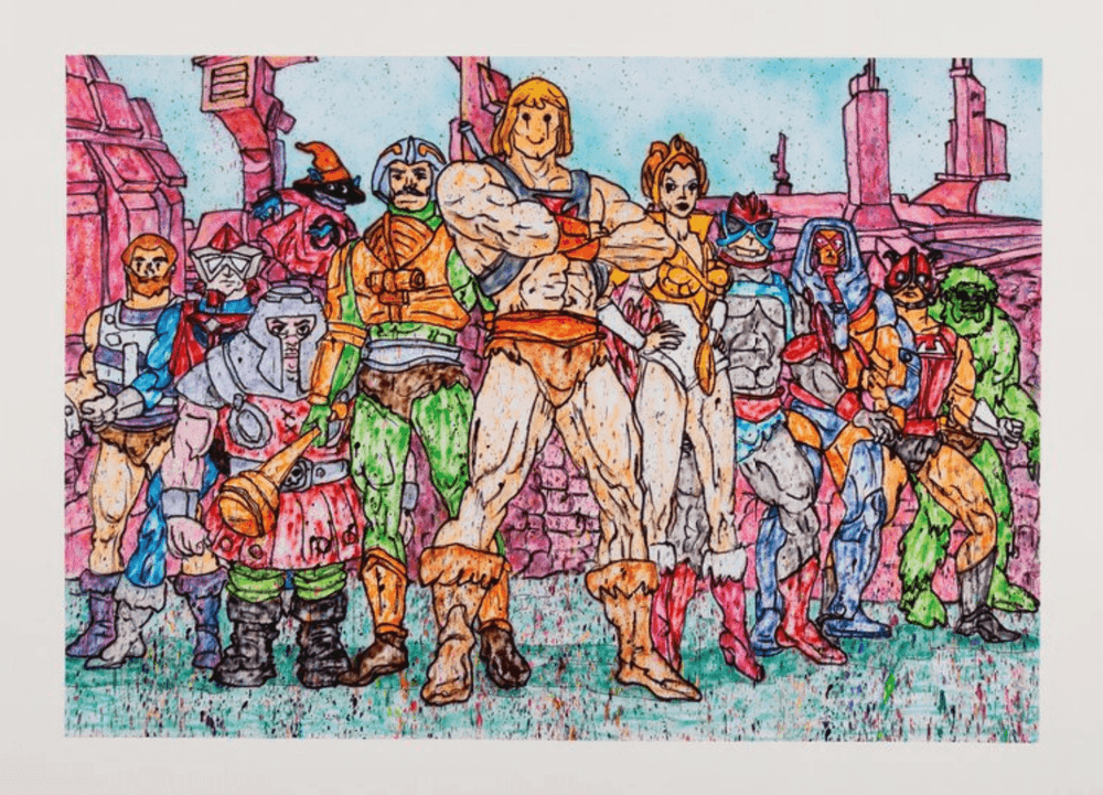 Madsaki, ‘Heroes’, 2021, Print, Pigment in colours on wove paper, NTWRK, 