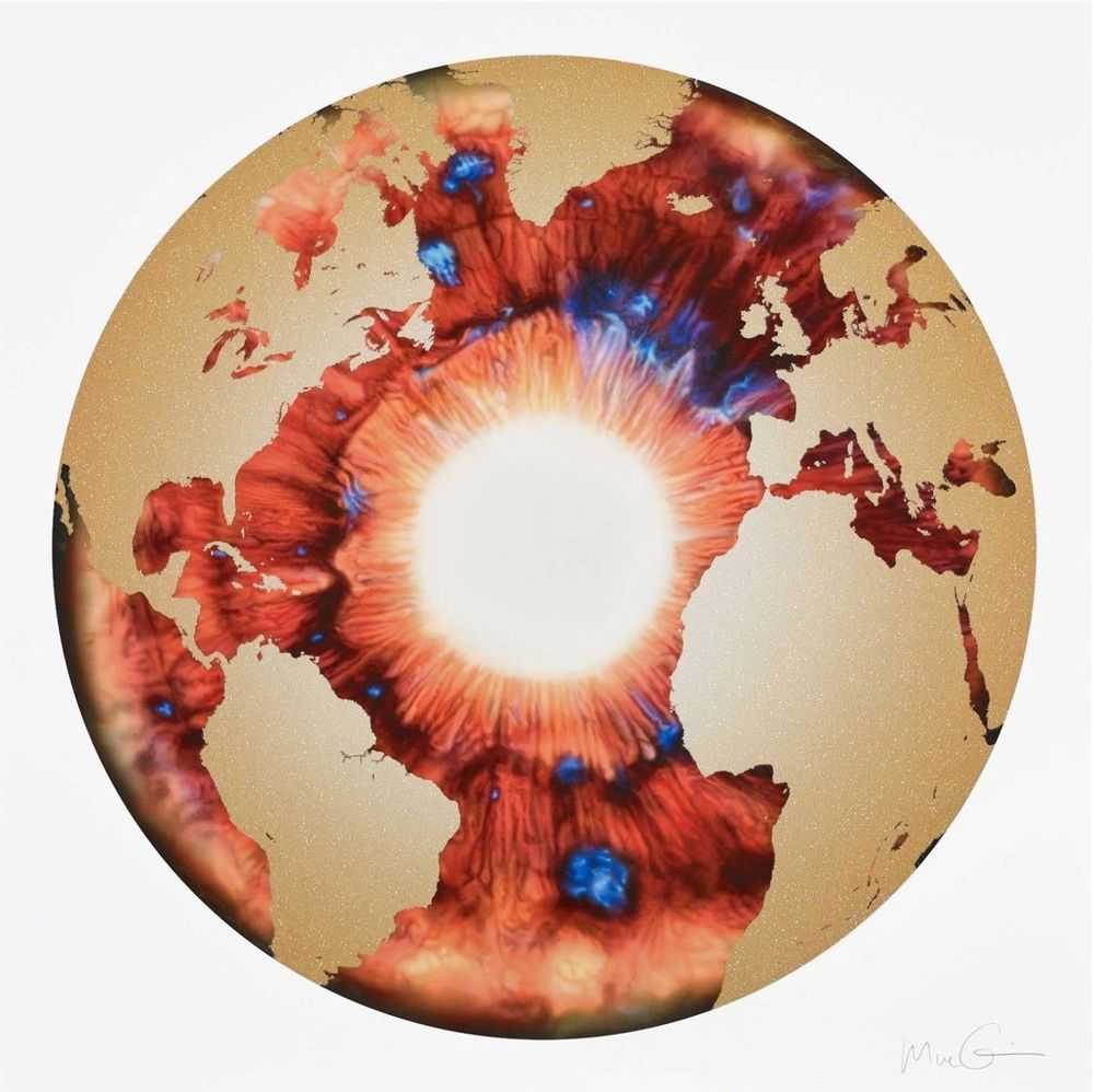Marc Quinn, ‘Geography’, 27-10-2020, Print, Archival pigment print with screenprinting and diamond dust, Manifold Editions, Numbered
