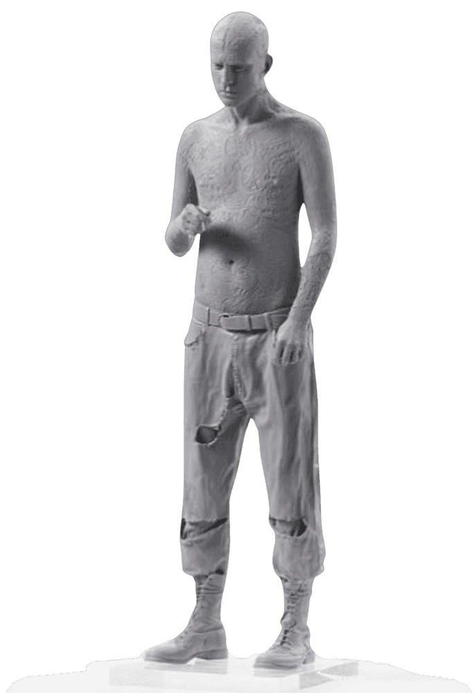 Marc Quinn, ‘Zombie Boy’, 06-12-2019, Sculpture, 3D scan cast in grey resin on a clear stand, Avant Arte, Numbered
