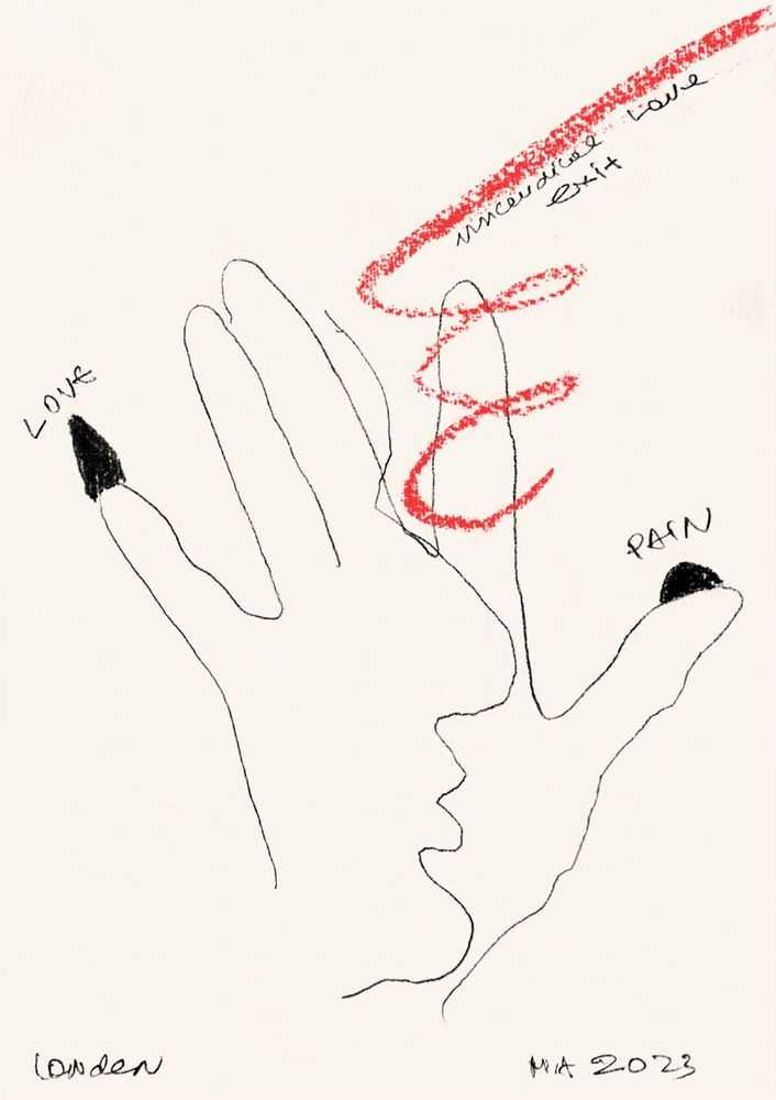 Marina Abramovic, ‘Unconditional Love (Left Hand)’, 2023, Print, Screenprint, Circa Art, 