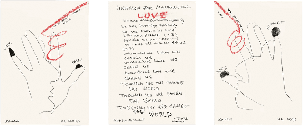 Marina Abramovic, ‘Unconditional Love (Triptych)’, 2023, Print, Screenprint, Circa Art, 