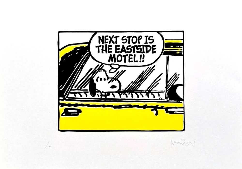Mark Drew, ‘Eastside Motel (Warren G)’, 2017, Print, Screenprint in colors on wove paper, Self-released, Numbered