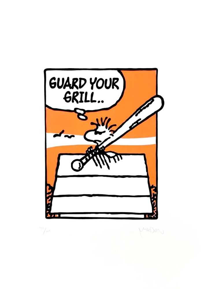 Mark Drew, ‘Guard Your Grill (Orange)’, 2018, Print, Screenprint in colors on wove paper, Self-released, Numbered