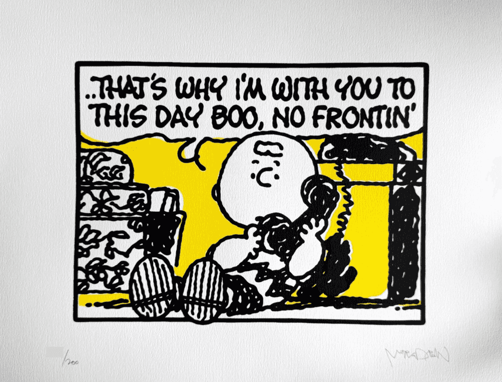 Mark Drew, ‘No Frontin'’, 2026, Print, Silkscreen print on dimpled cream paper., null, Numbered