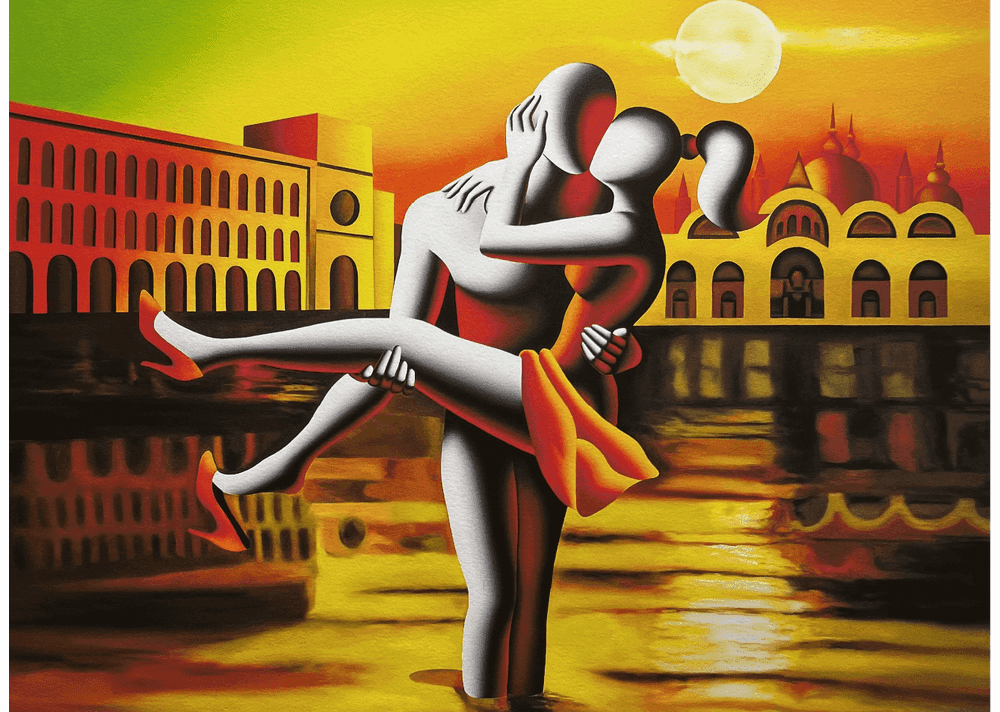 Mark Kostabi, ‘Happier Than Ever’, 2021, Print, Serigraph, null, Numbered