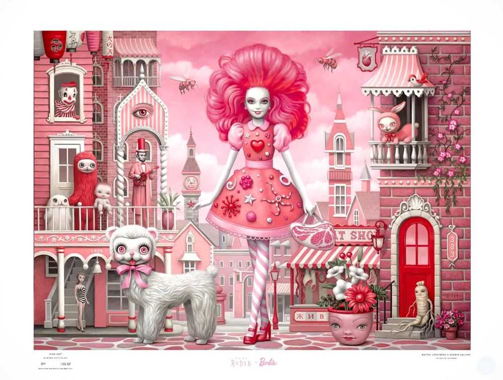 Mark Ryden, ‘Pink Pop’, 10-11-2022, Print, Offset lithograph, Mattel Creations, Numbered