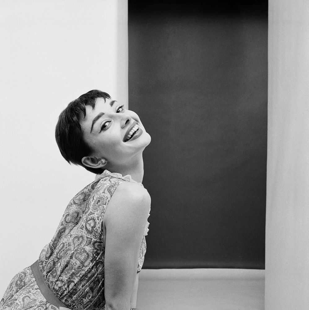 Mark Shaw, ‘Audrey Hepburn Smiling With Head Back, 1954’, 1954, Print, Pigment print on Hahnemϋhle photo rag paper, null, 