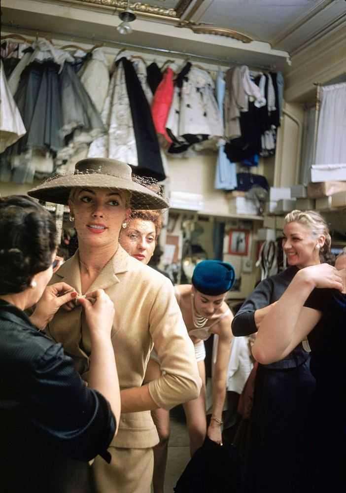 Mark Shaw, ‘Backstage Balmain Beige Suit’, 1954, Print, Pigment print on Hahnemϋhle photo rag paper, null, 