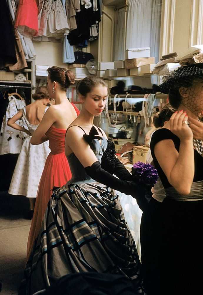 Mark Shaw, ‘Backstage Balmain Tartan Gown’, 1954, Print, Pigment print on Hahnemϋhle photo rag paper, null, 
