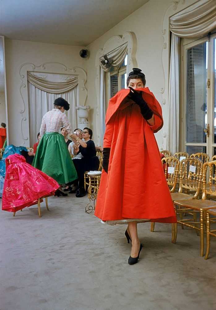 Mark Shaw, ‘Balenciaga, Orange Coat Front’, 1953, Print, Pigment print on Hahnemϋhle photo rag paper, null, 