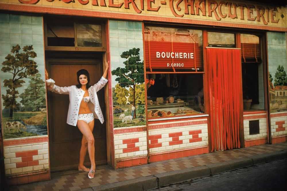 Mark Shaw, ‘Christine Visits the Boucherie in St. Tropez’, 1961, Print, Pigment print on Hahnemϋhle photo rag paper, null, 
