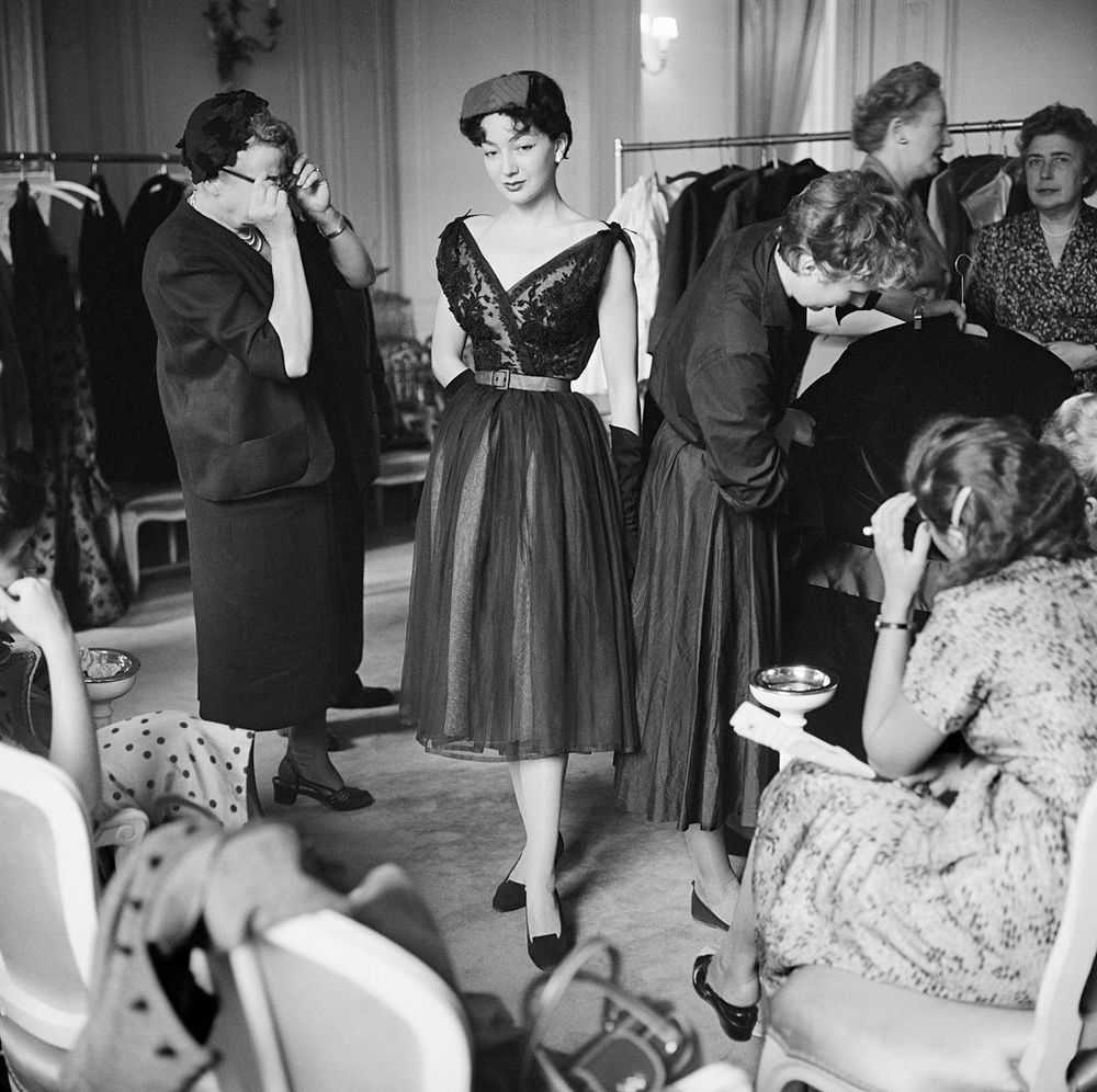 Mark Shaw, ‘Dior, Mauvette in Lace With Buyer’, 1953, Print, Pigment print on Hahnemϋhle photo rag paper, null, 