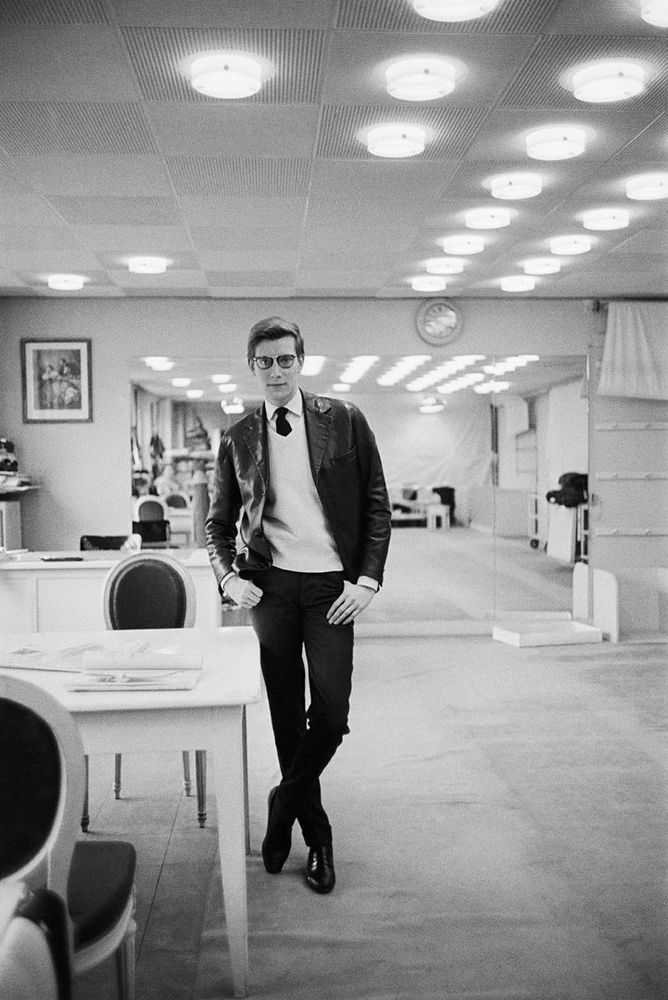 Mark Shaw, ‘Yves St. Laurent in Studio, 1960’, 1960, Print, Pigment print on Hahnemϋhle photo rag paper, null, 