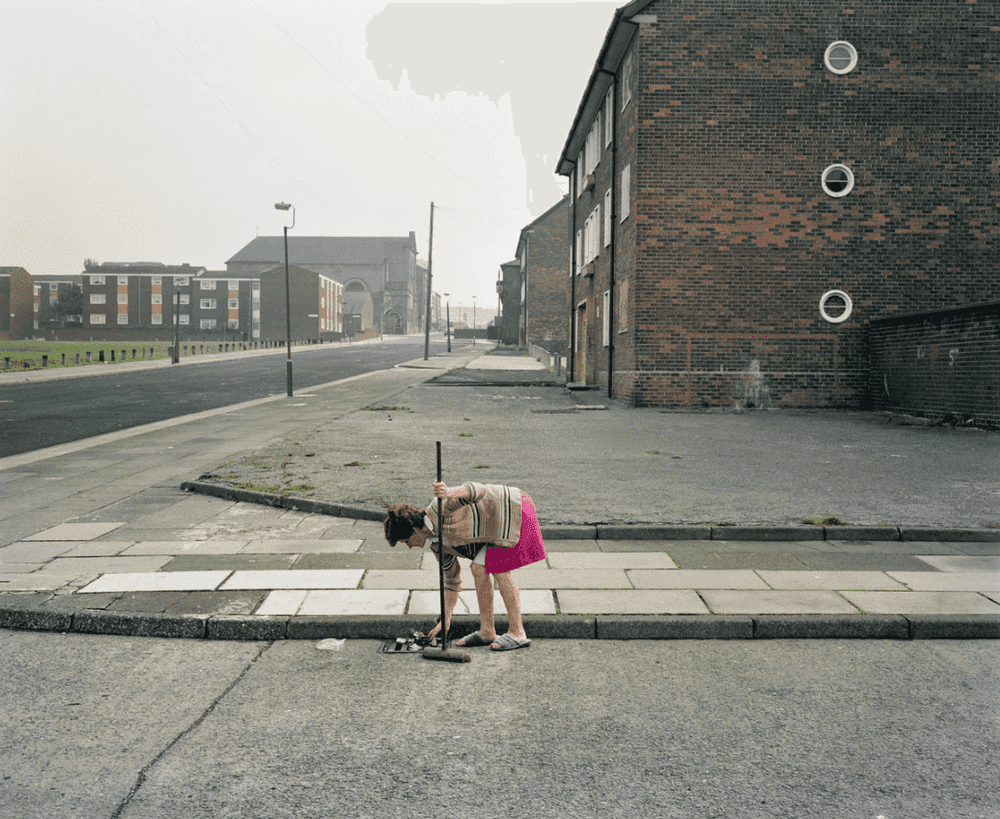 Martin Parr, ‘Liverpool (Lady Sweeping Street)’, 1984, Photography, Archival pigment photograph, null, Numbered