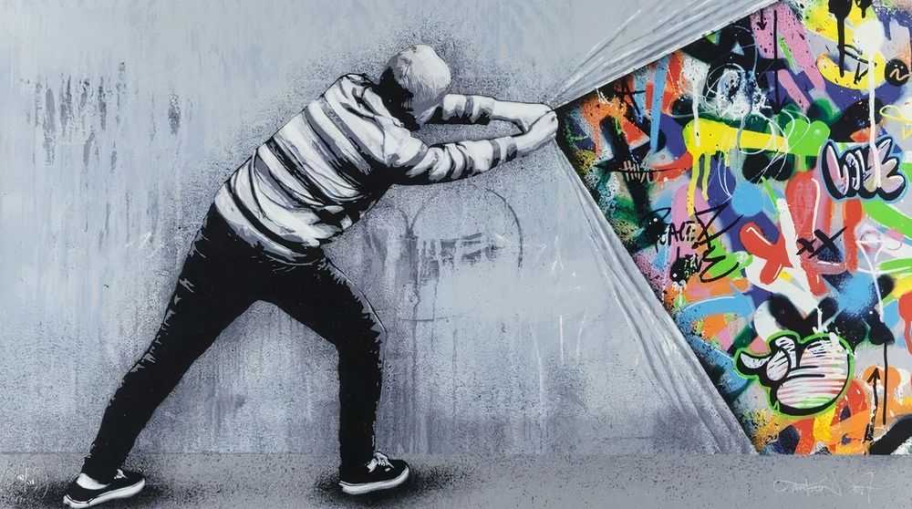 Martin Whatson, ‘Behind The Curtain’, 2017, Print, 23 Colour screenprint on 300gsm Somerset Satin Paper, Graffiti Prints, Numbered, Dated