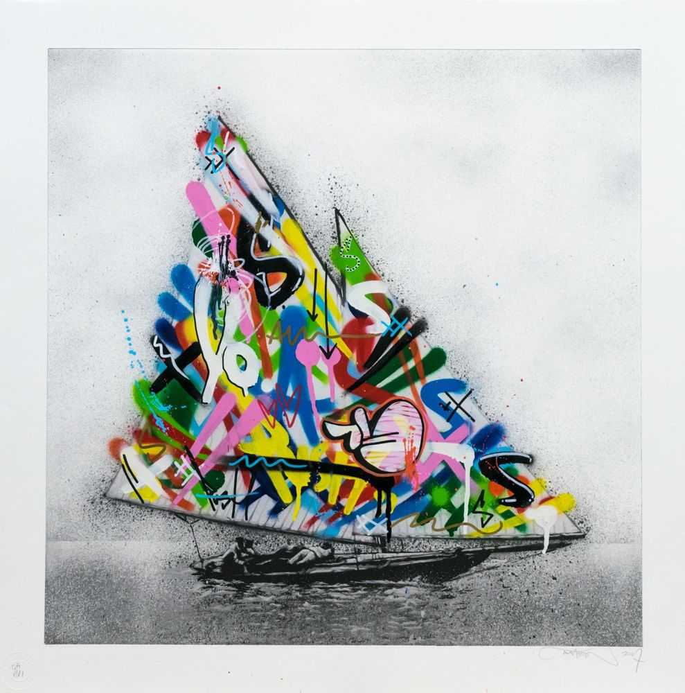 Martin Whatson, ‘Boat’, 2017, Print, Hand painted over etching on 330gsm somerset paper, Graffiti Prints, Numbered, Dated, Handfinished