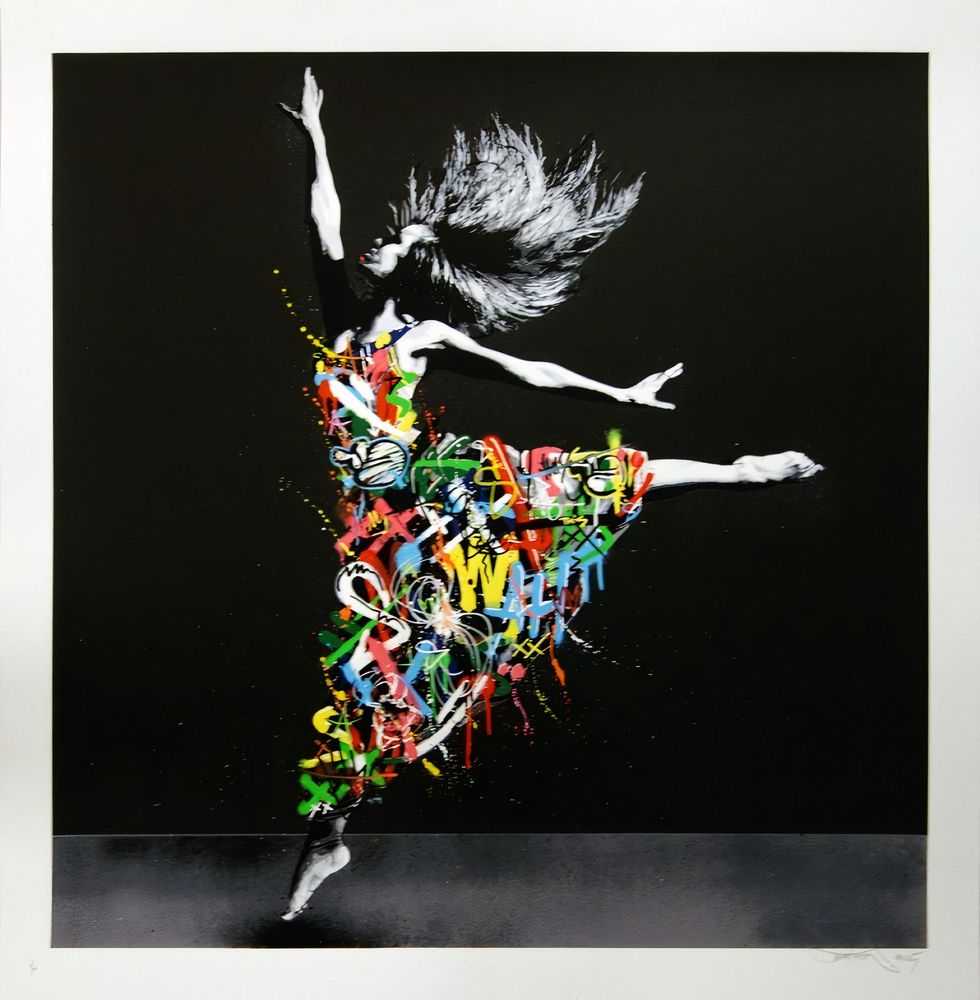 Martin Whatson, ‘Dancer (Black)’, 2015, Print, hand-finished 20 Layer screenprint On 350gsm somerset satin paper, Graffiti Prints, Numbered, Dated, Handfinished