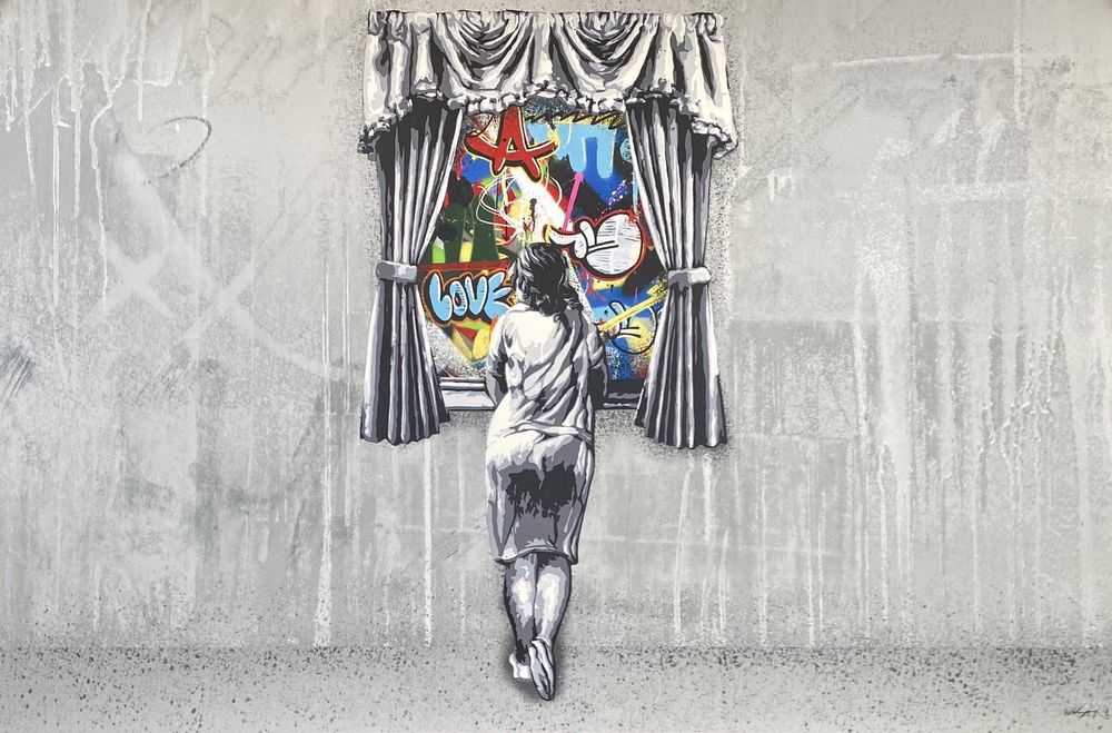 Martin Whatson, ‘Figure At The Window (Reverse)’, 2018, Print, Archival Pigment Print with a 12 Colour screenprint on 300gsm Somerset Satin Paper, Graffiti Prints, Numbered, Dated