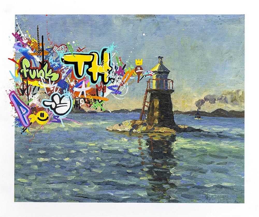 Martin Whatson, ‘Lighthouse’, 27-05-2023, Print, Five layer serigraph (screen print) on an archival pigment print with flood varnish, Harman Projects, Numbered, Handfinished