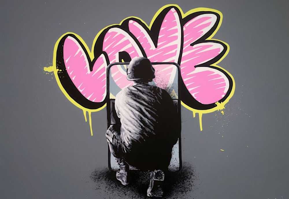 Martin Whatson, ‘Love’, 2016, Print, 10 colour screenprint on 300gsm somerset paper, Graffiti Prints, Numbered, Dated