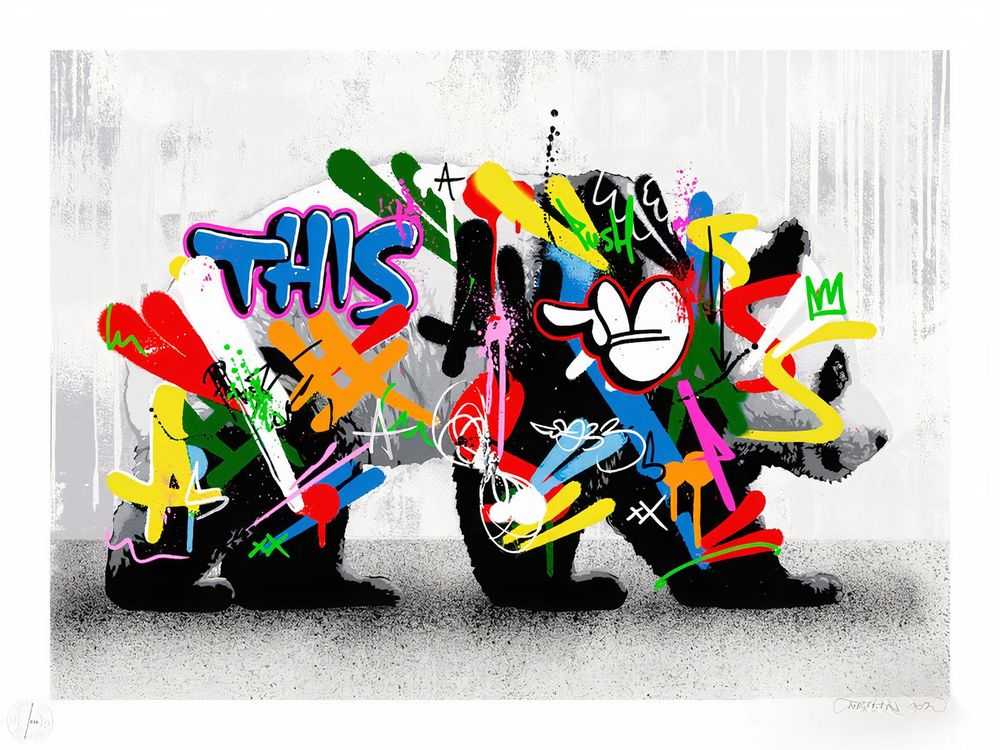 Martin Whatson, ‘Panda’, 2020, Print, 24 colour screenprint on 300gsm Somerset Satin Paper with 24ct gold leaf, Graffiti Prints, Numbered, Dated