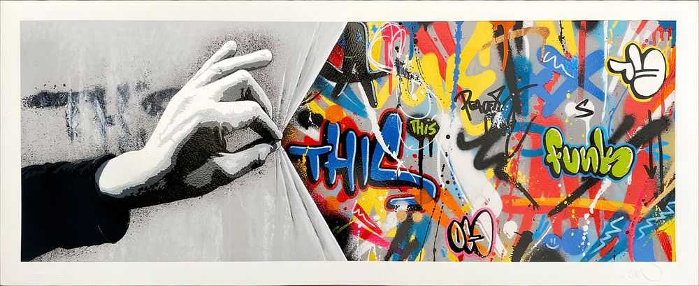 Martin Whatson, ‘Sneak Peek’, 23-12-2021, Print, Pigment with 7 Colour screenprint On 300 Gsm Somerset satin Paper, Graffiti Prints, 