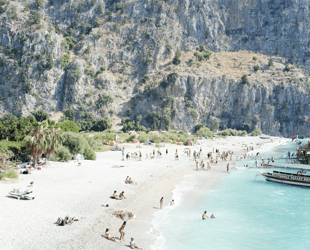 Massimo Vitali, ‘Butterfly Valley, Turkey’, 2008, Photography, Archival pigment print facemounted to Diasec, null, Numbered, Dated
