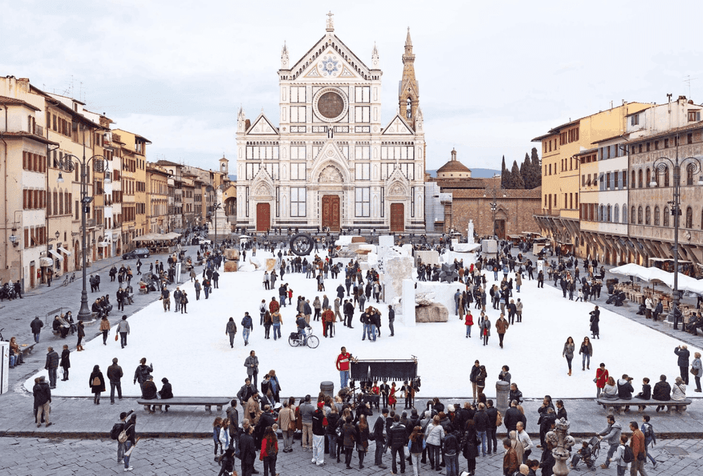 Massimo Vitali, ‘Santa Croce Puppet Show’, 2012, Photography, Archival pigment print archivally face-mounted to Diasec, null, Numbered