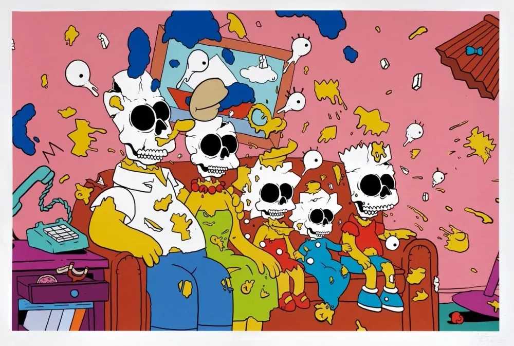 Matt Gondek, ‘Simpsons Nuclear Family’, 18-09-2015, Print, Fine Art Print on Somerset Velvet Fine Art Paper, Self-released, 