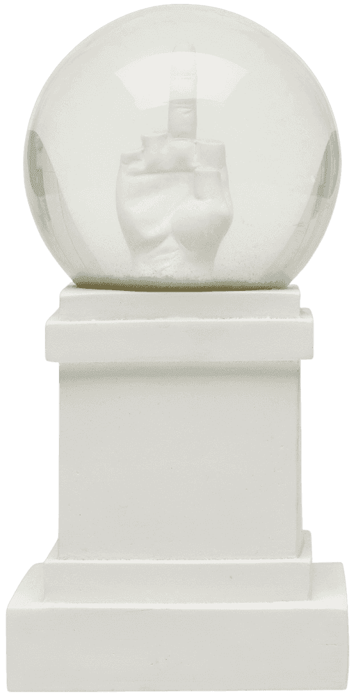 Maurizio Cattelan, ‘L.O.V.E. Snow Globe’, 2014, Sculpture, Resin, glass, glitter, and water, MoMA, 