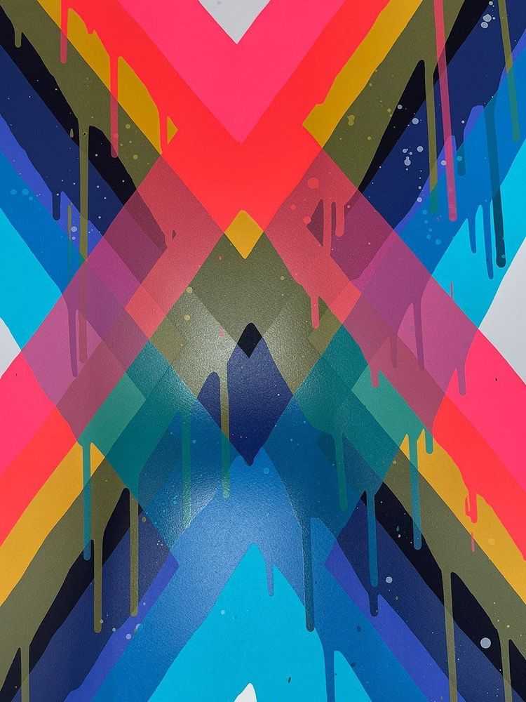 Maya Hayuk, ‘Hatch’, 2025, Print, Hand-pulled screenprint on Somerset 410gsm paper. Deckled edges., Louis Buhl & Co., Numbered