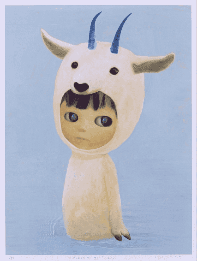 Mayuka Yamamoto, ‘Mountain Goat Boy’, 2019, Print, Lithograph, GallerySP, Numbered