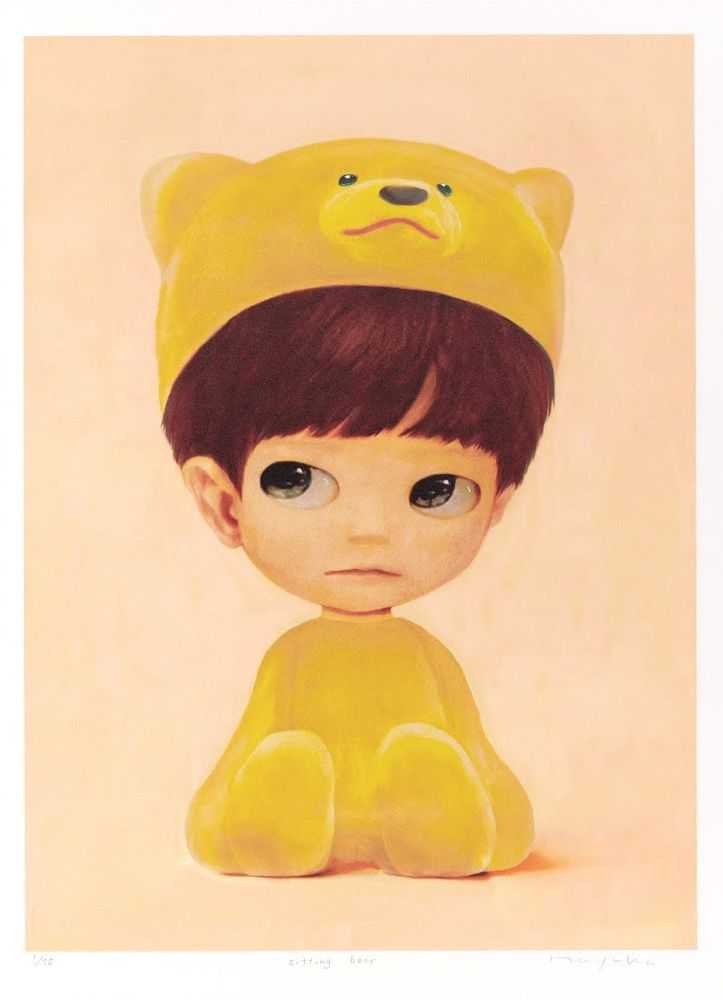 Mayuka Yamamoto, ‘Sitting Bear’, 14-10-2022, Print, Lithograph in colors, GR Gallery, Numbered