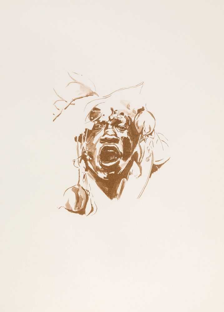 Michael Armitage, ‘Protestor (Demonstrant)’, 03-09-2020, Print, Lithograph on paper, Haus Der Kunst, Numbered